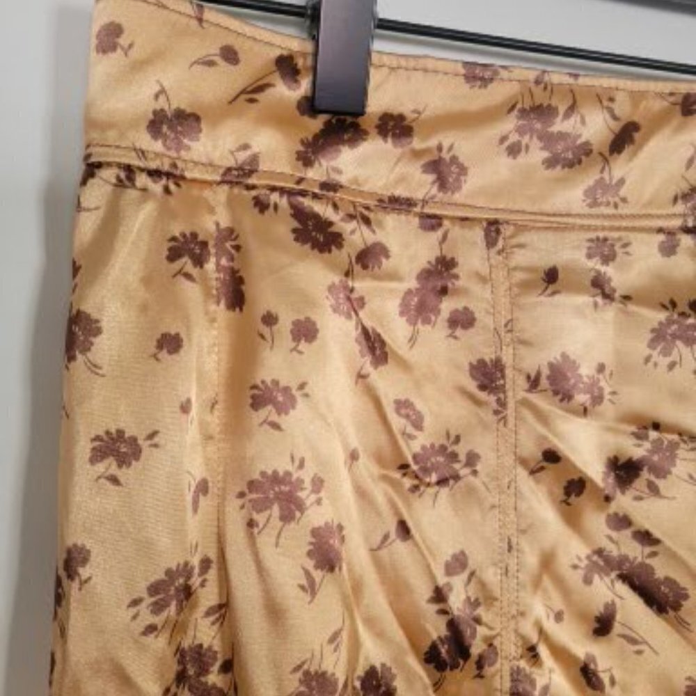 NWT Zara Bohemian Satin Silky Floral Print Slip Midi Skirt Women's Size M - Picture 5 of 8